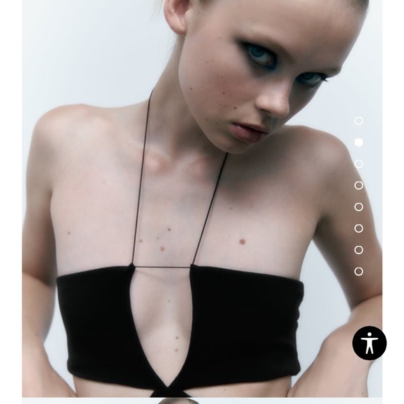 NWT Zara cut out midi dress black - Picture 2 of 7